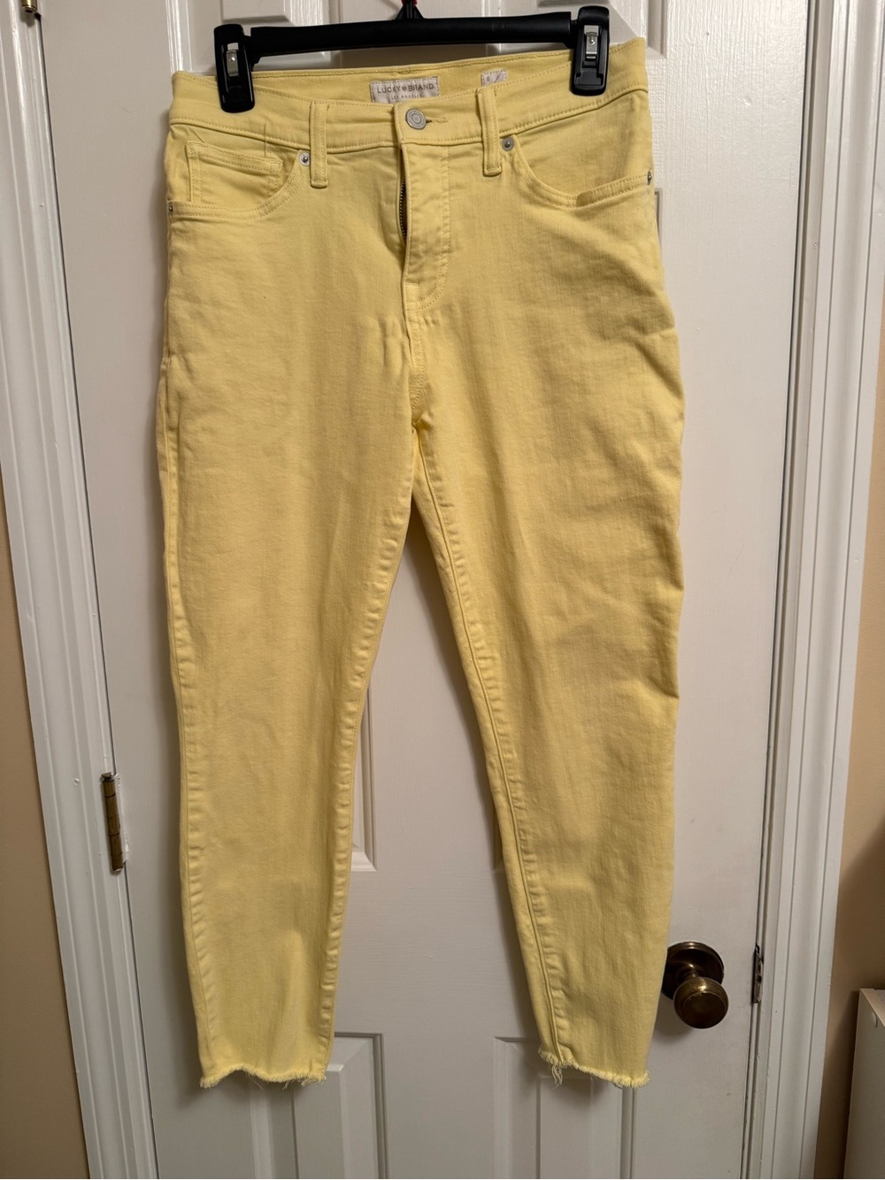 Light Yellow Women's High-Rise Skinny Jeans - Lucky Brand.